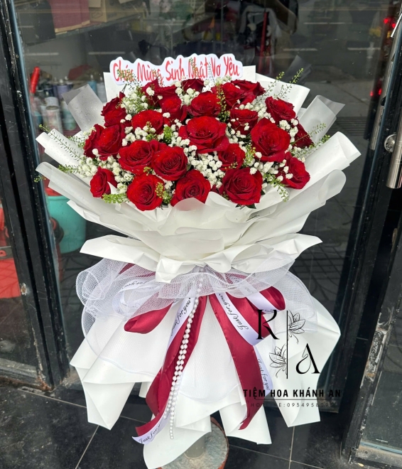 Mẫu bó hoa tươi chúc mừng siêu hot-giao hoa tươi biên hòa