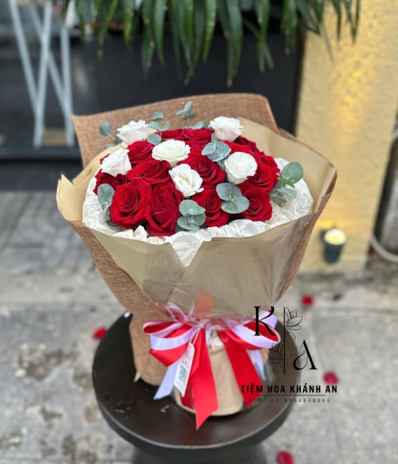 Bó hoa chúc mừng mix theo yêu cầu khách hàng ở biên hòa