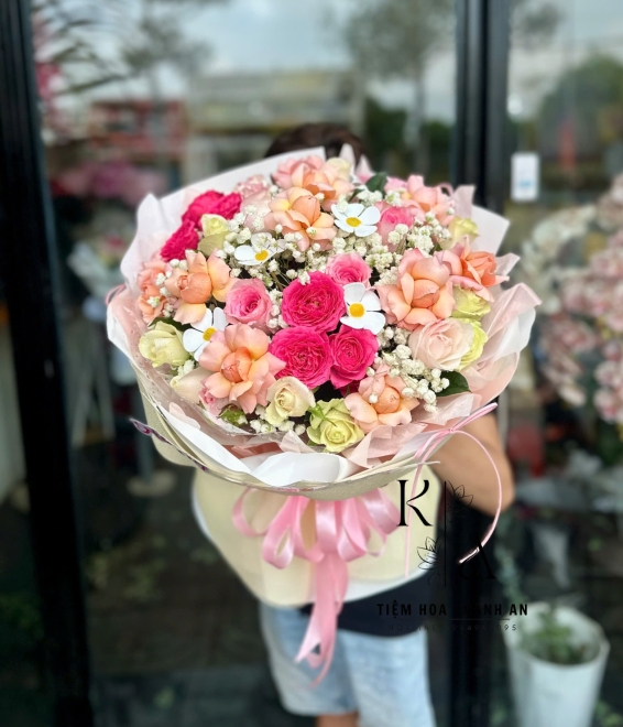 Bó hoa chúc mừng tặng 8/3 vợ yêu