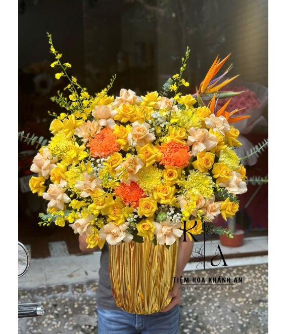 Giỏ hoa chúc mừng khai trương chị gái 