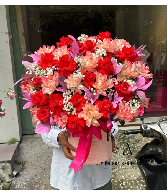 Giỏ hoa chúc mừng khai trương bác gái 