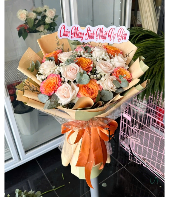 Bó Hoa Cầu Vồng Hạnh Phúc