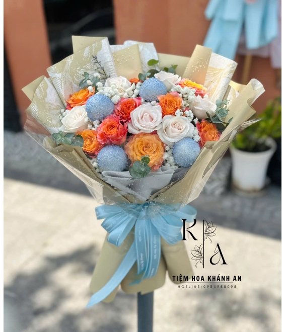 Bó Hoa Cầu Vồng Hạnh Phúc