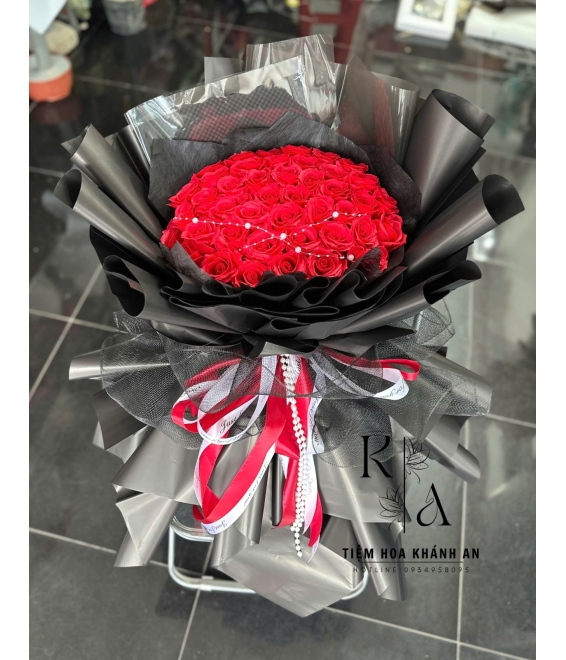 Hoa sáp tone đỏ đen cao cấp- đặt hoa online ở biên hòa