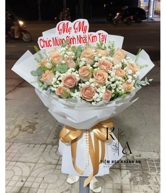 Mẫu bó hoa tươi chúc mừng sinh nhật mẹ-giao hoa tươi biên hòa