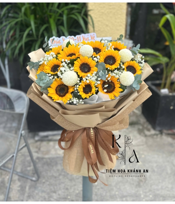 Bó hoa hướng dương mừng tốt nghiệp biên hòa