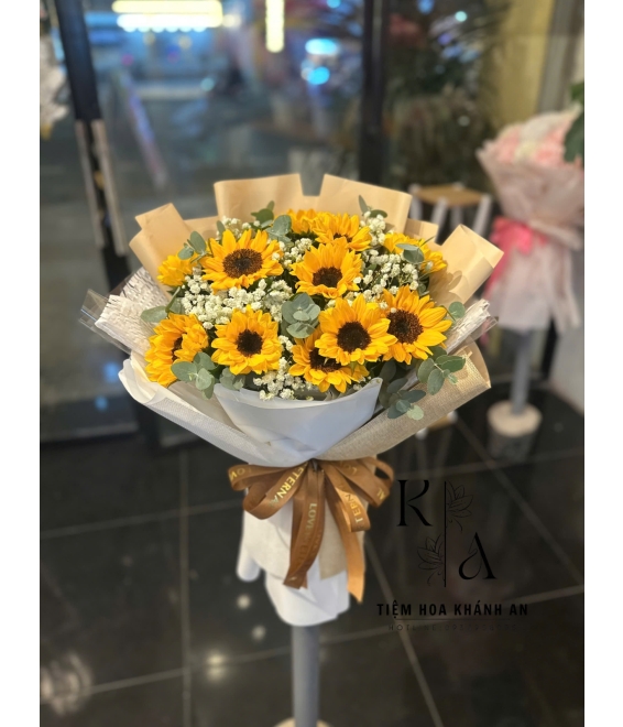 Bó hoa chúc mừng hướng dương ở biên hòa