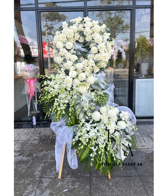 Kệ Hoa kính viếng mẫu 2 tầng đẹp 2026