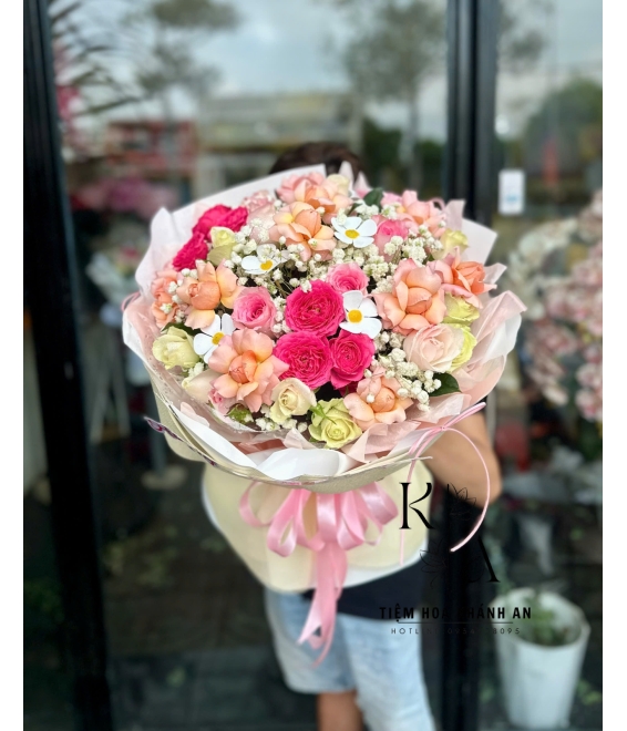 Bó hoa chúc mừng tặng 8/3 vợ yêu