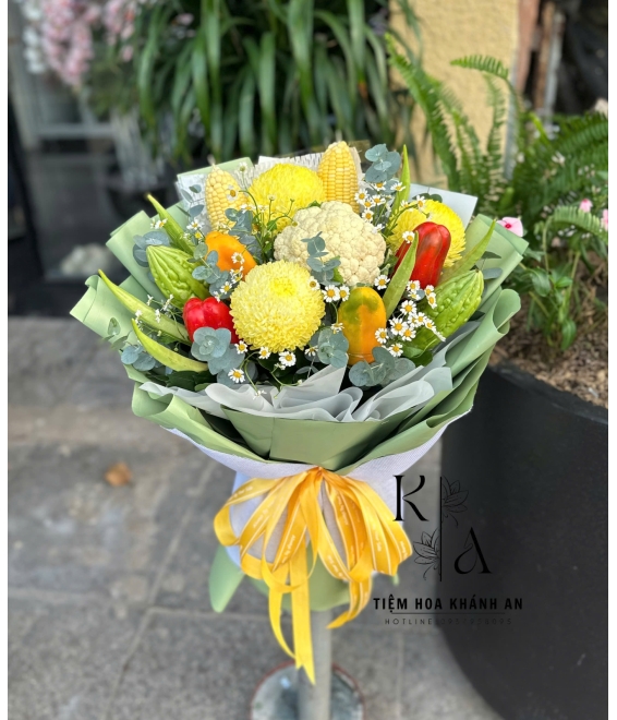 Bó hoa chúc mừng trái cây tặng bạn thân 